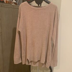 Barefoot Dreams Cozy Tan Crew Neck Sweater